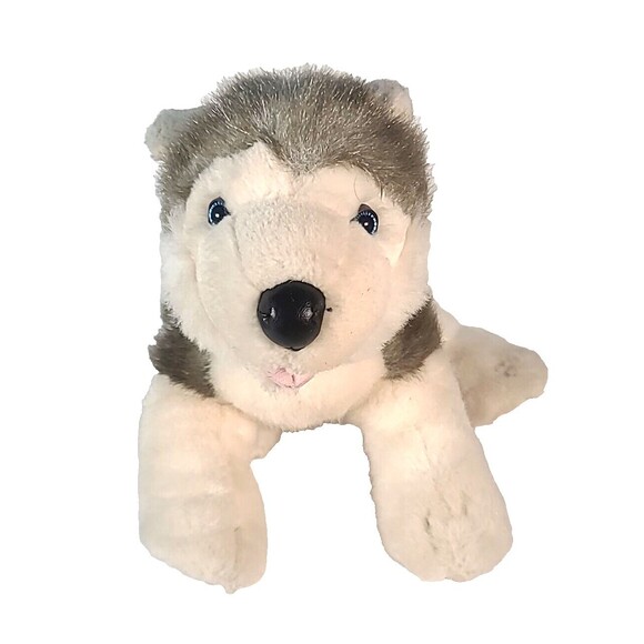 Siberian Husky RETIRED "barking" Build-A-Bear Stuffed Dog 15" Grey White EUC 15" - Picture 8 of 10